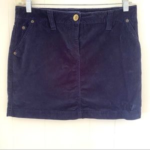 Vineyard Vines Navy Corduroy Skirt Sz 6